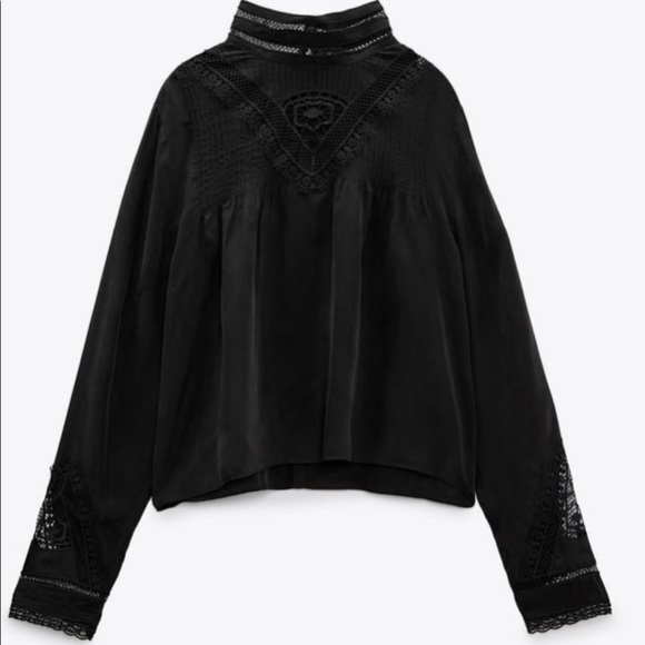 [NWT] Cupro Lace Blouse - Picture 4 of 7